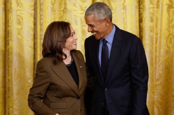 Etats-Unis/présidentielle: le couple Obama soutient Kamala Harris